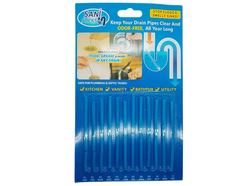 Палочки для чистки труб Sani Sticks: инструкция по применению.