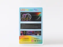 Лента силиконовая LED NEON жёлтая 5 м с блоком питания (12V–220V)