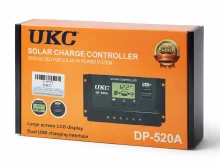Контроллер заряда солнечной панели DP-520A 20A (12/24В, PWM, дисплей, USB)