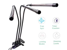 Фитолампа для растений 30Вт с таймером и 3 LED панелями USB Plant Grow Light