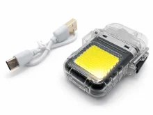 USB запальничка з електроспіраллю та LED-ліхтариком Type-C, вологозахищена