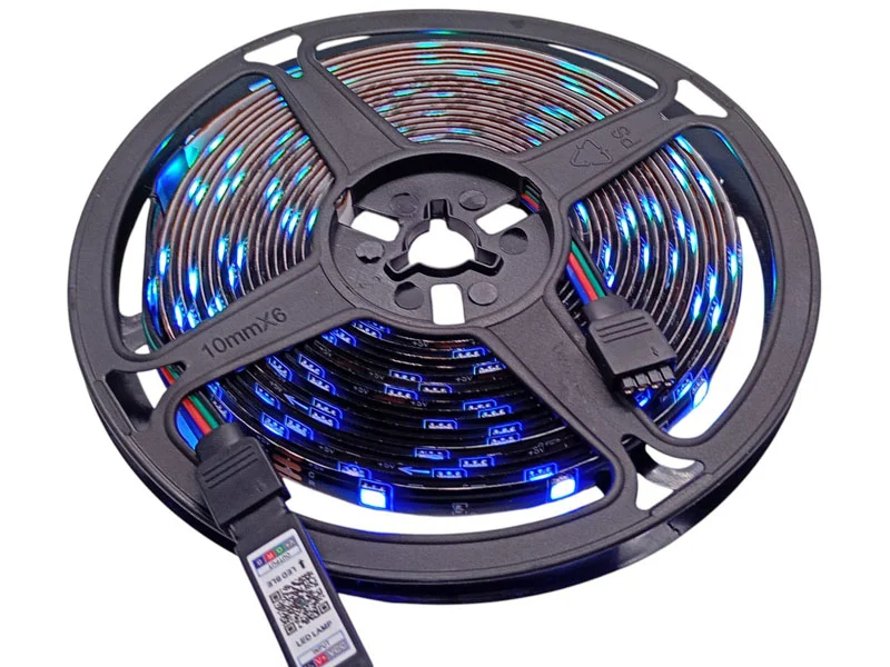 Светодиодная LED лента 5м с Bluetooth управлением через смартфон (APP BT) | RGB подсветка для комнаты, ТВ, декора